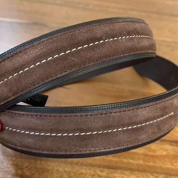 Massimo Dutti Men’s Brown Leather Suede Belt - Picture 5 of 11